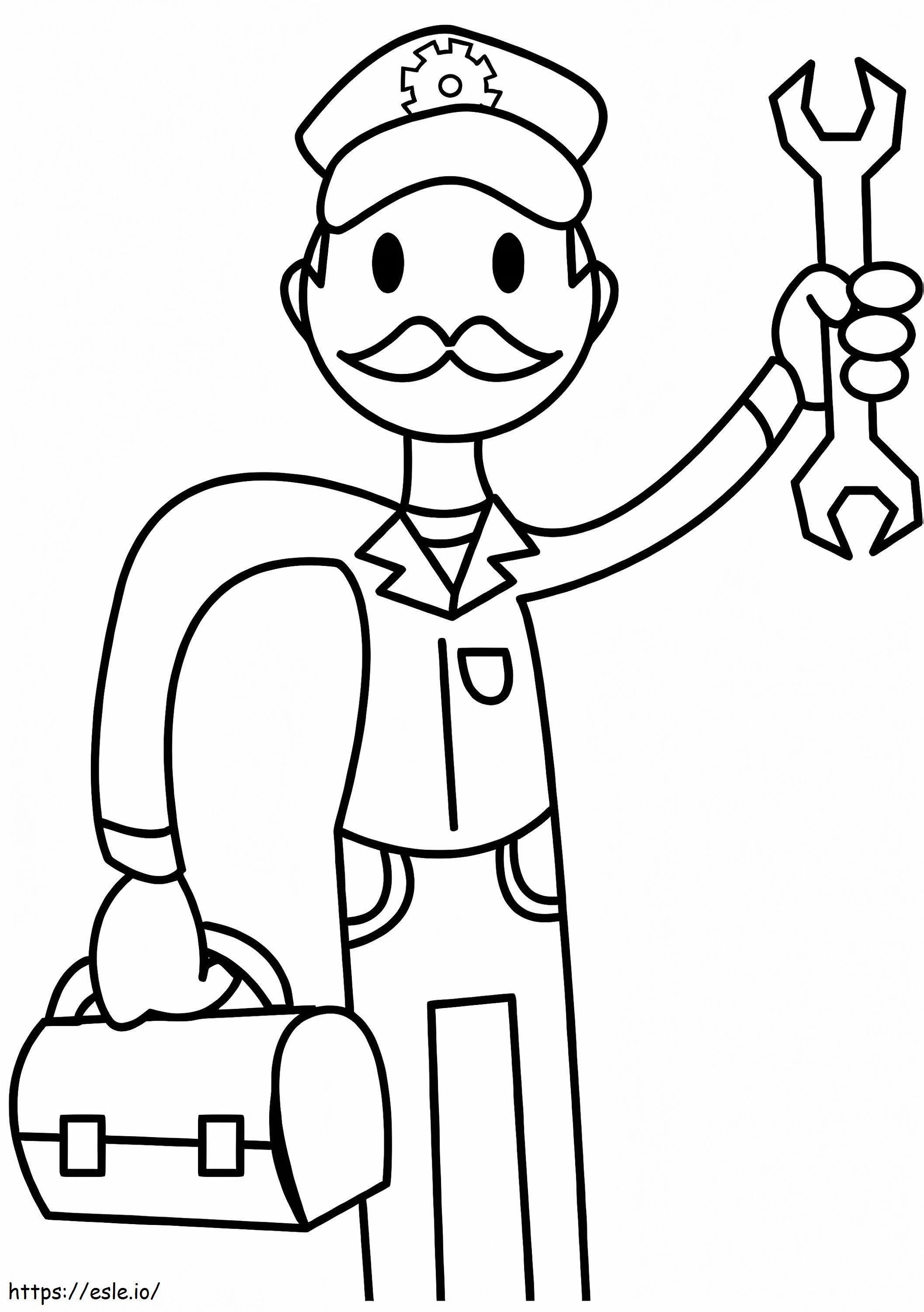 Mechanic 8 coloring page