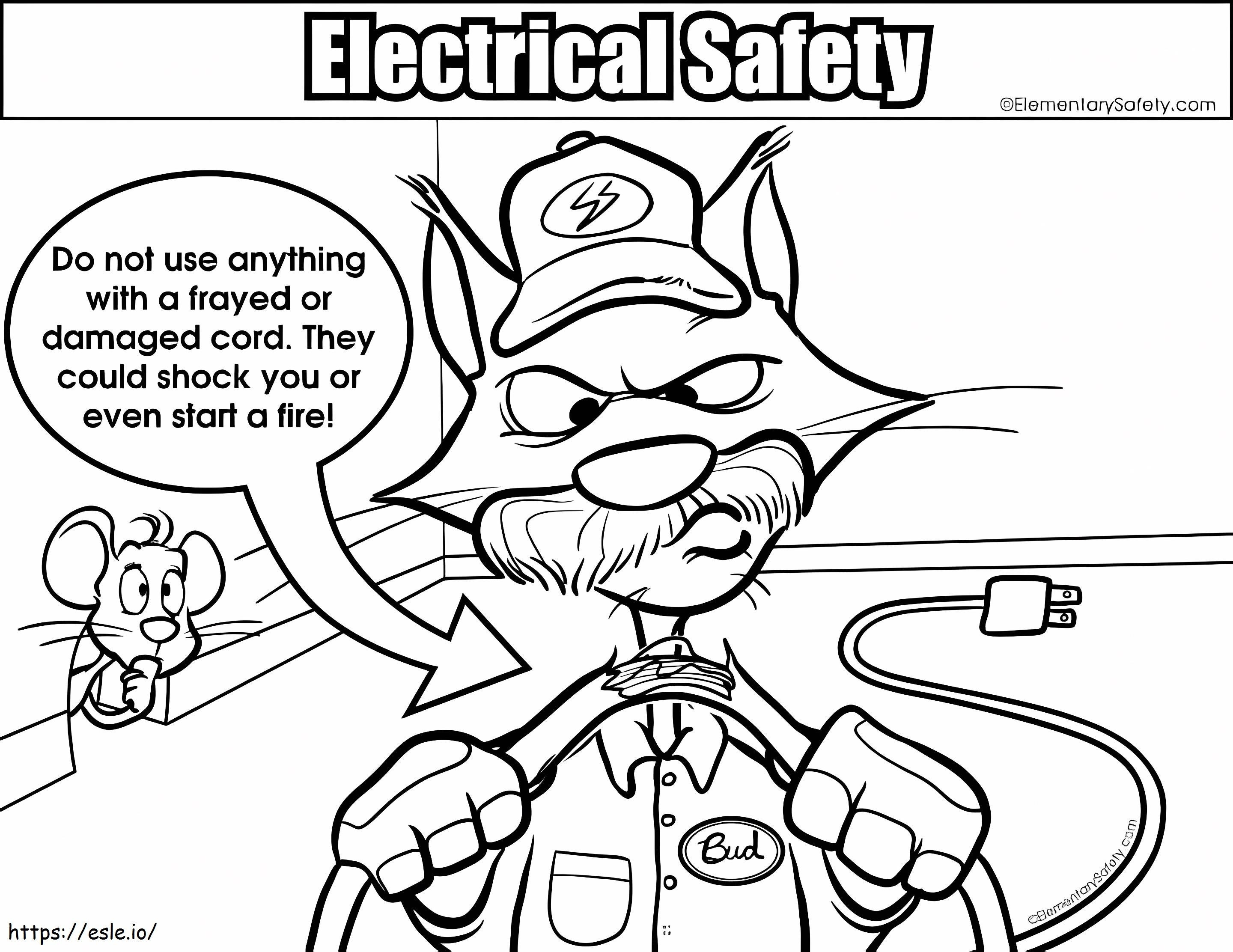 Damaged Cord Safety coloring page