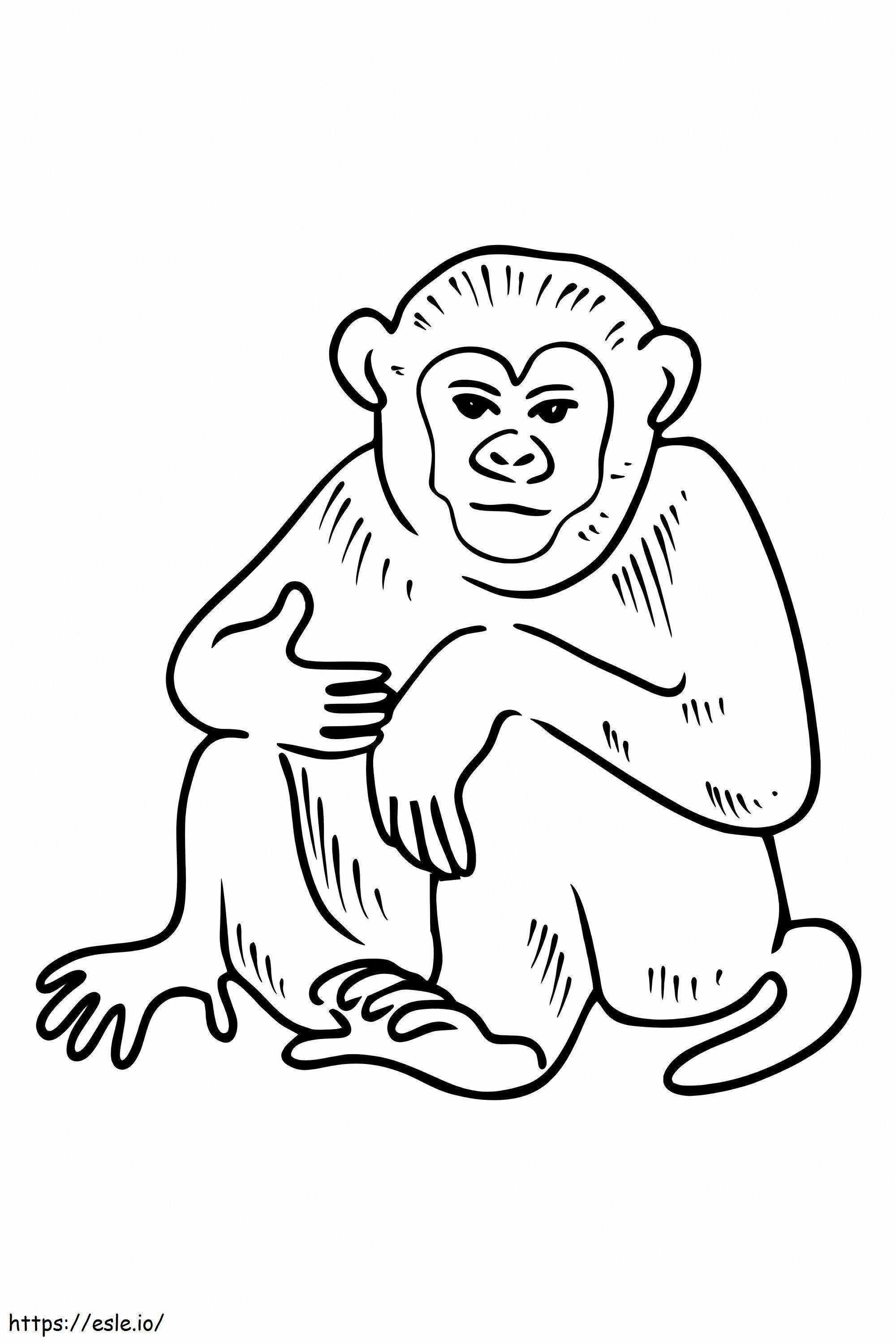 macaco impressionante para colorir