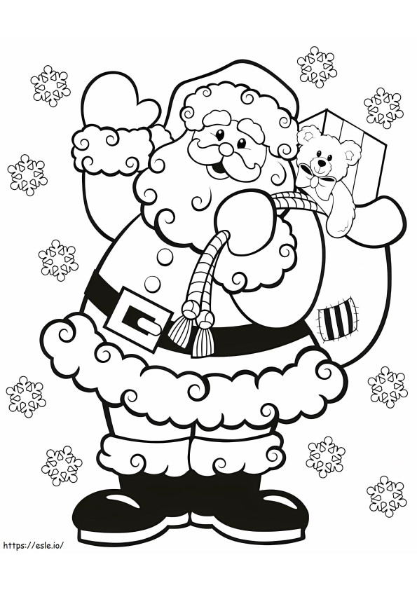 Merry Santa Claus 1 coloring page