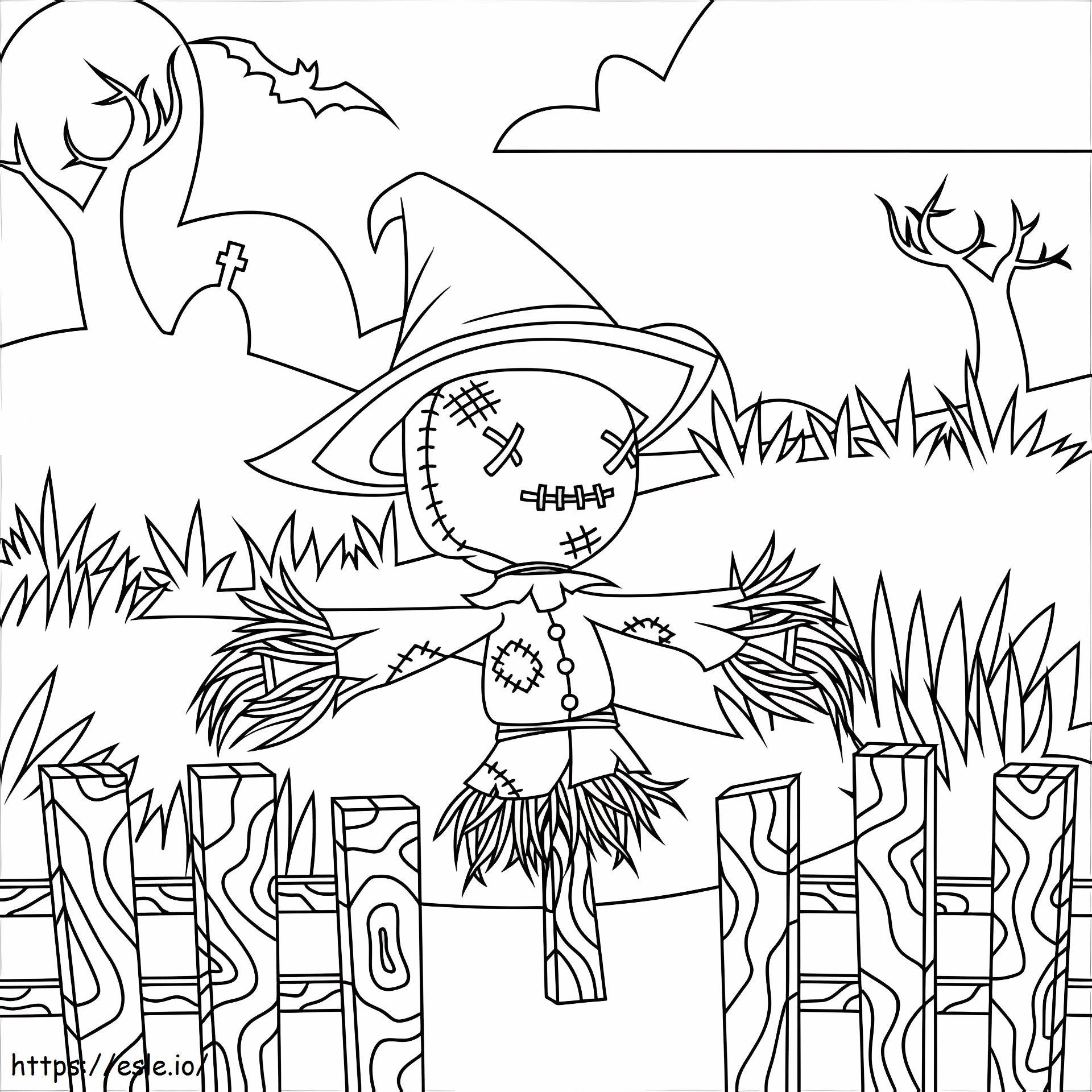 Big Scarecrow coloring page