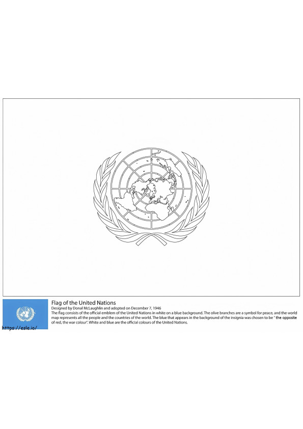  Bandeira das Nações Unidas para colorir