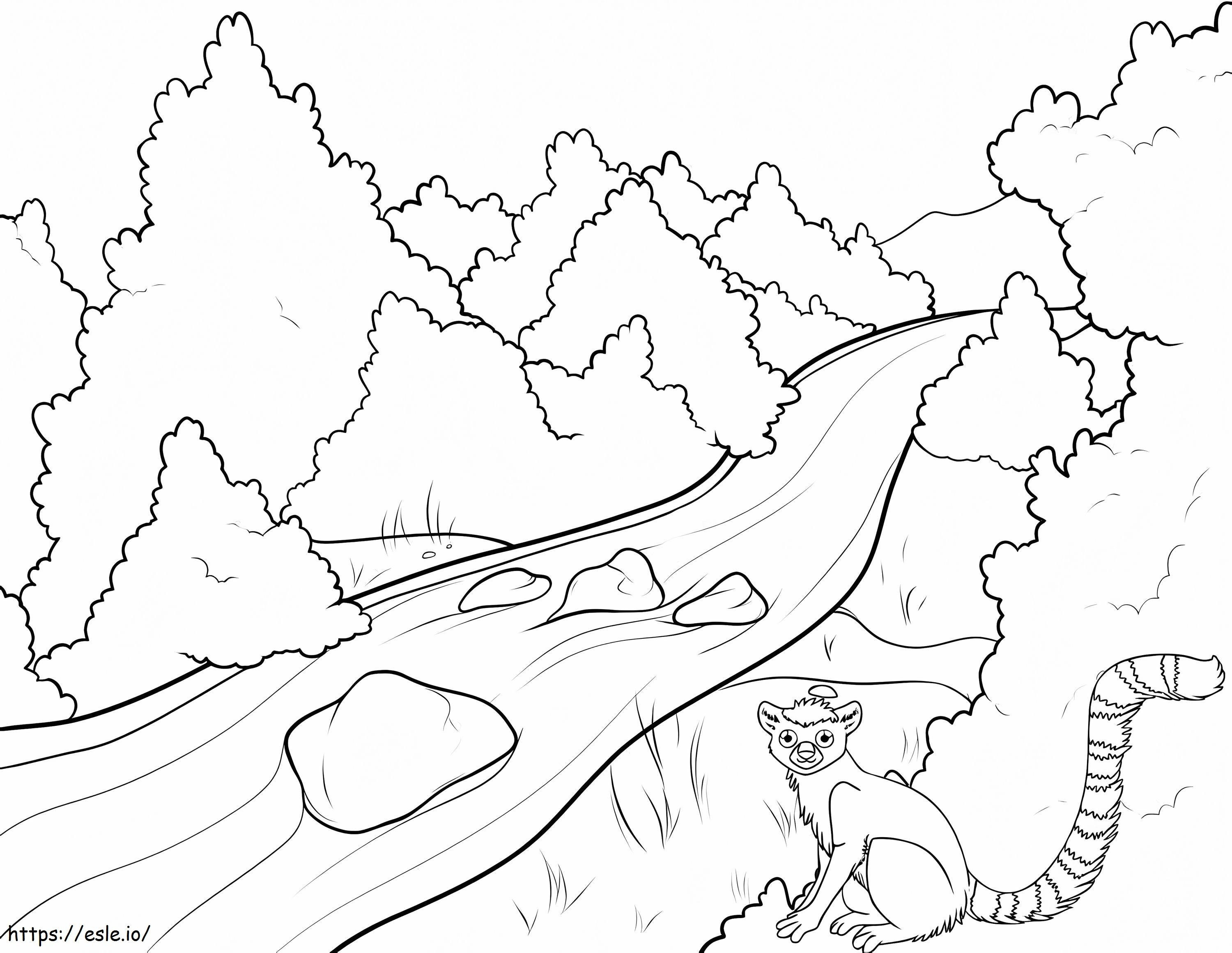 Free River Printable coloring page