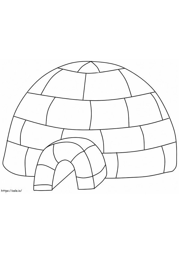 Simple Igloo coloring page