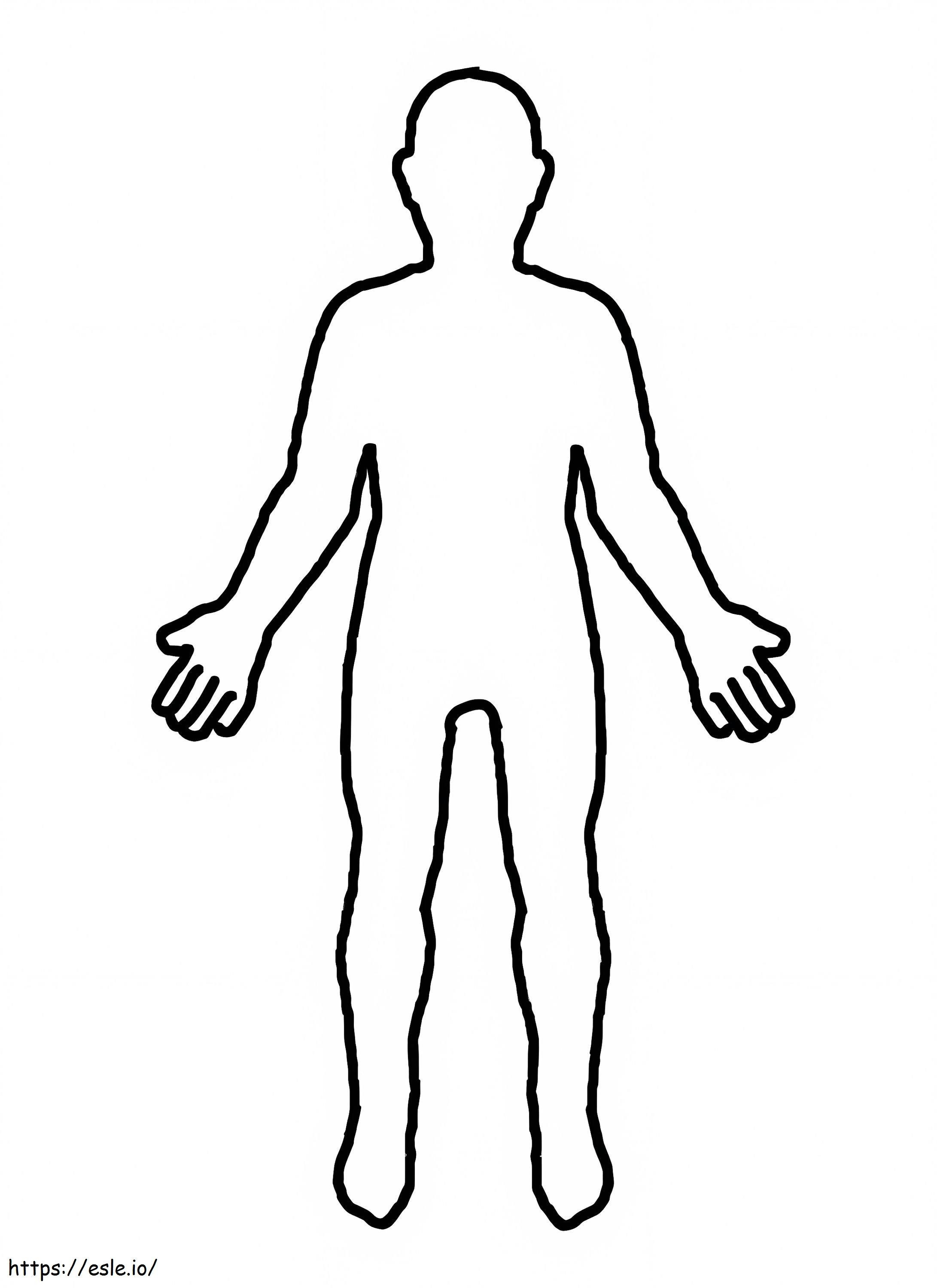 A Person Outline coloring page