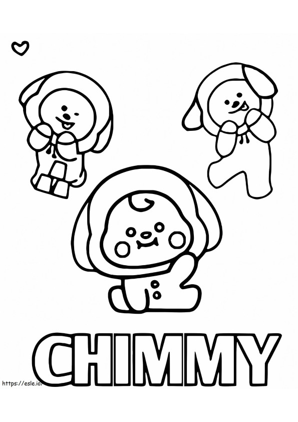 Chimmy BT21 coloring page