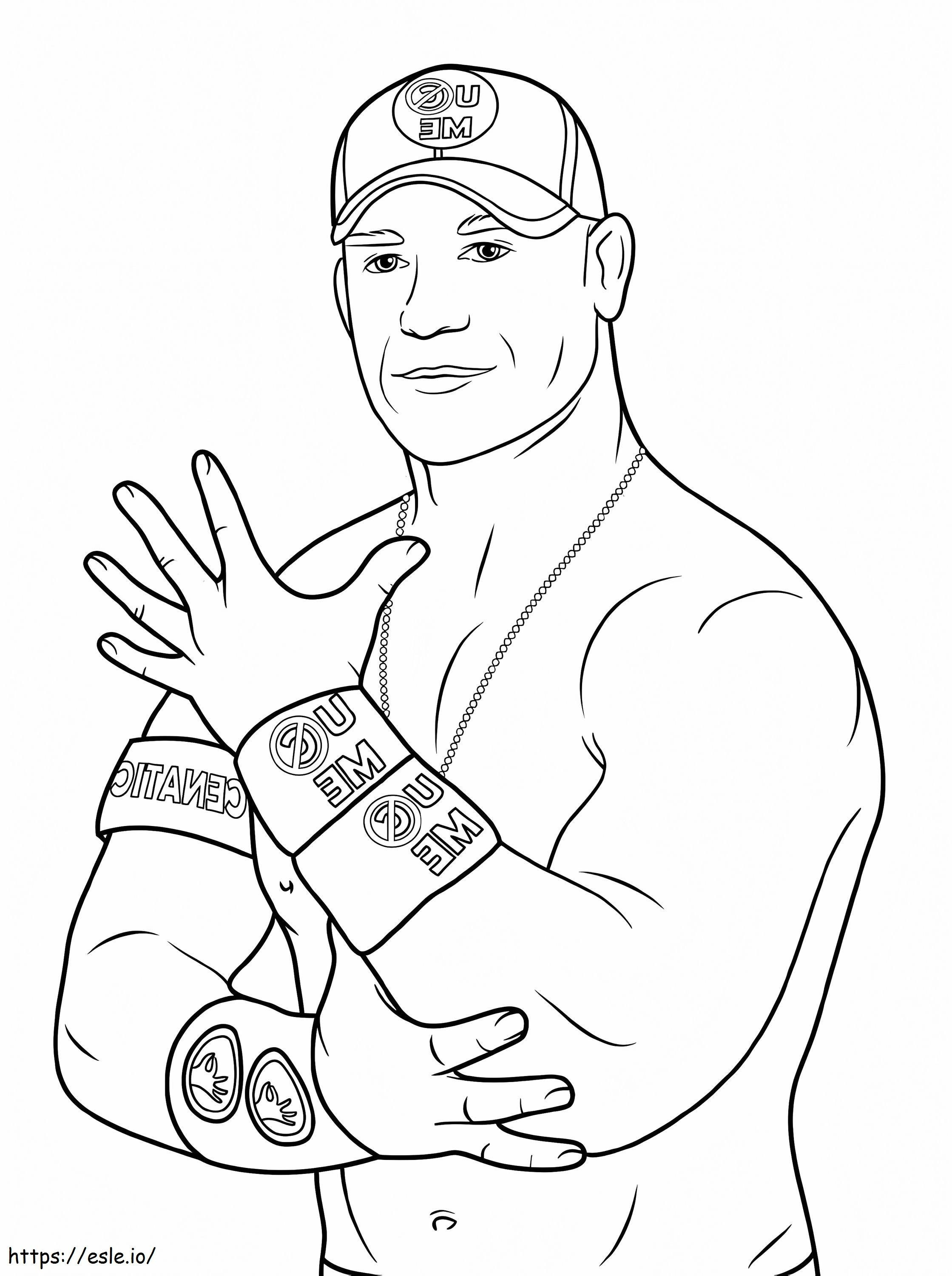 Coloriage WWEJohn Cena à imprimer dessin