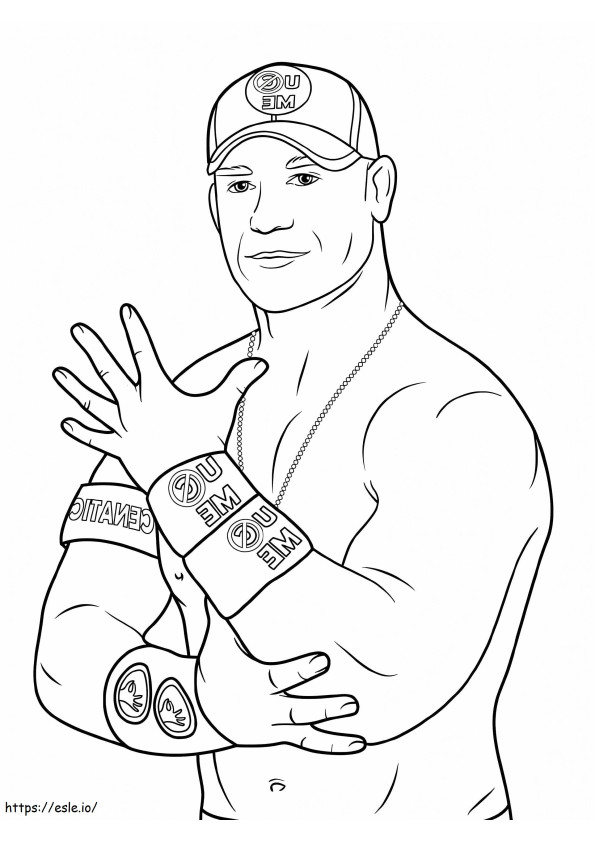 Coloriage WWEJohn Cena à imprimer dessin