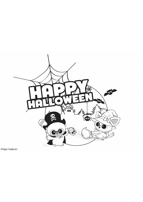Selamat Halloween YooHoo Dan Teman-Teman Gambar Mewarnai