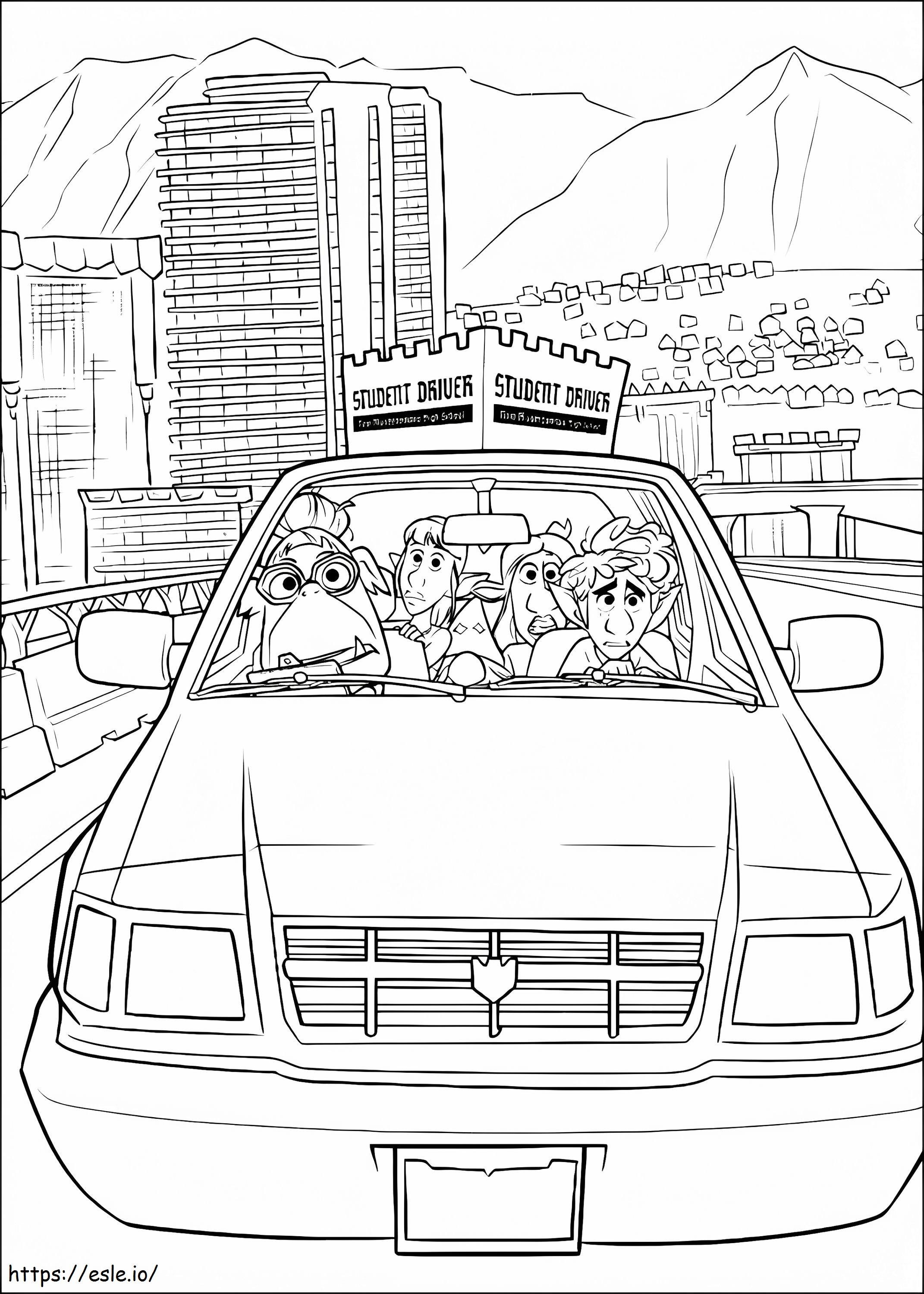 Ian Driving Lesson coloring page