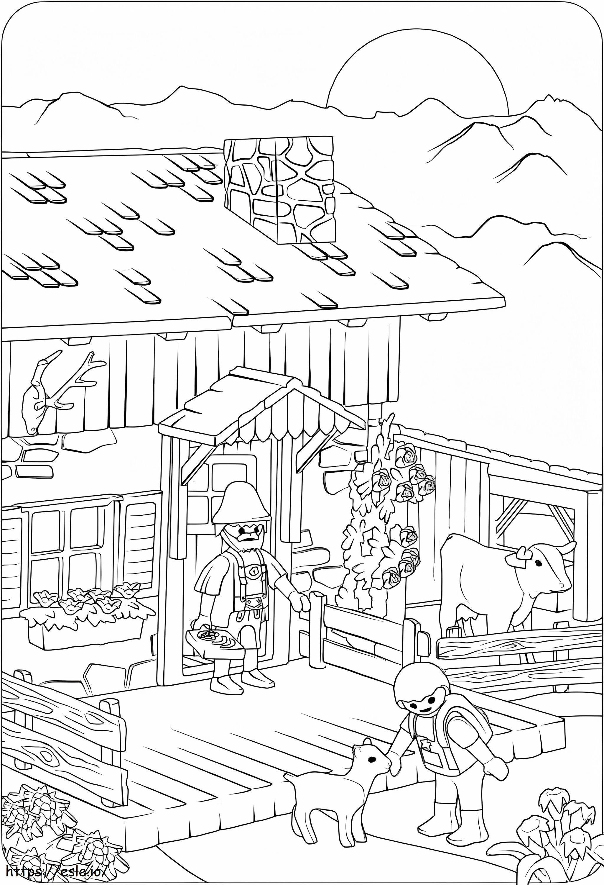 Farm Playmobil coloring page