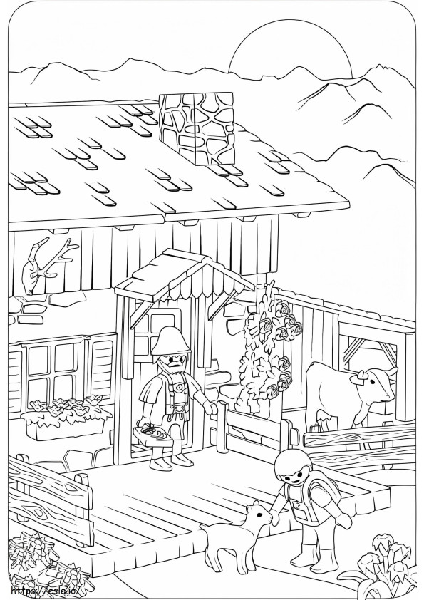 Farm Playmobil coloring page