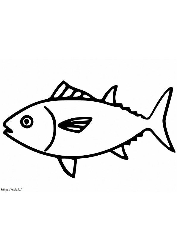Północny tuńczyk błękitnopłetwy kolorowanka