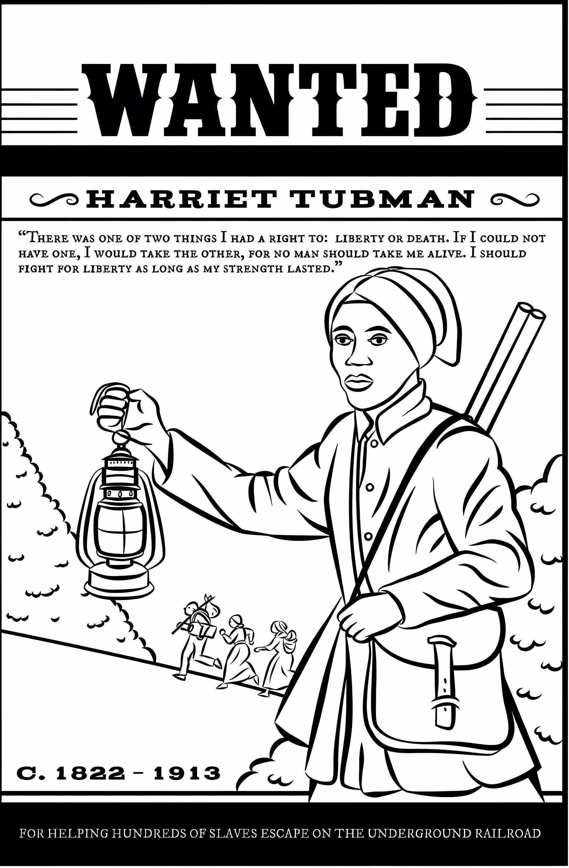 Harriet Tubmann 1 da colorare