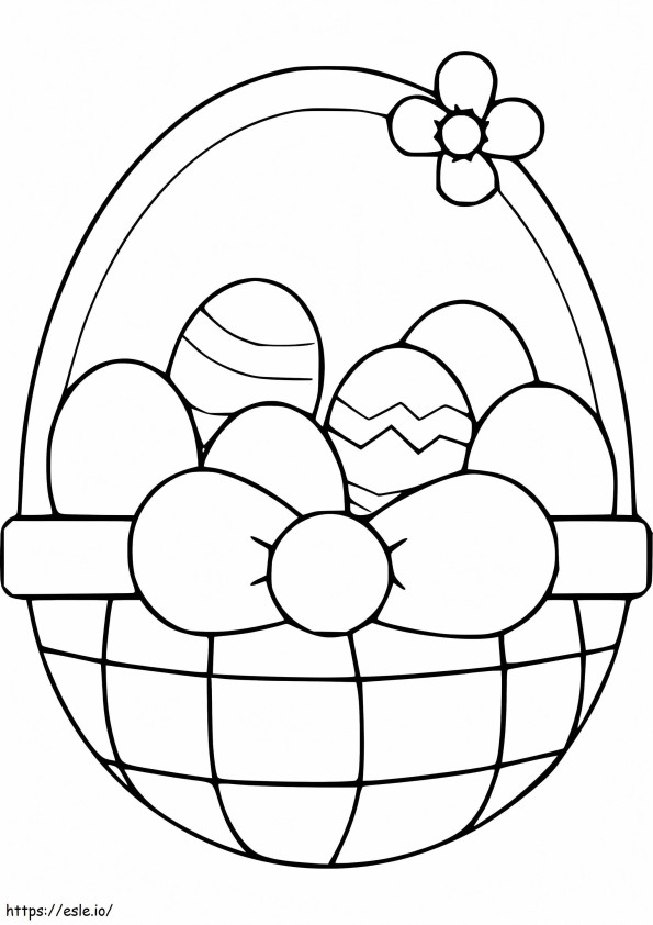Koszyczek na jajka wielkanocne kolorowanka