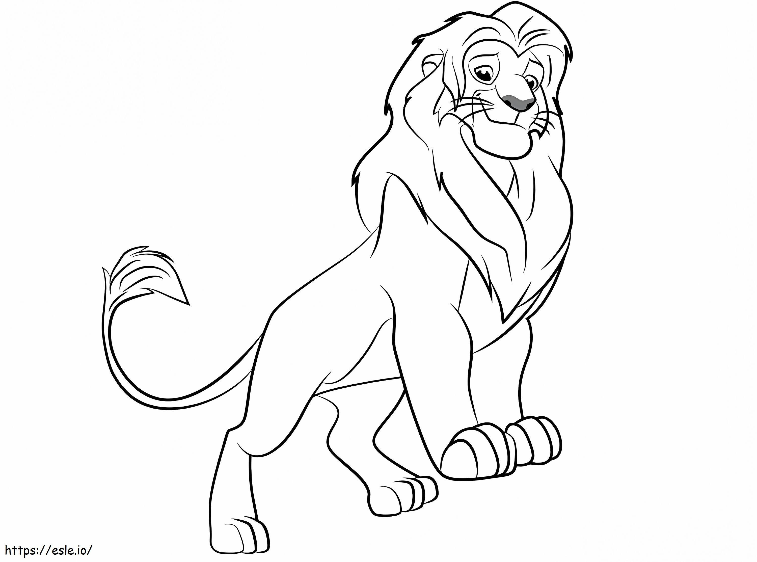 Cool Simba coloring page