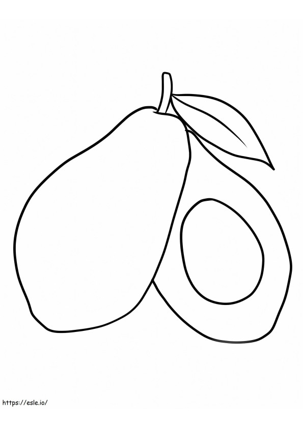 Avocado And A Half 5 coloring page