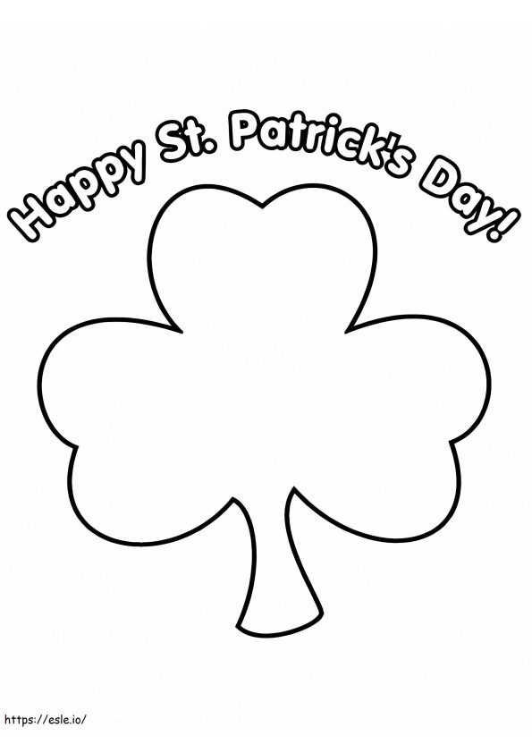 St. Patricks Day Shamrock coloring page