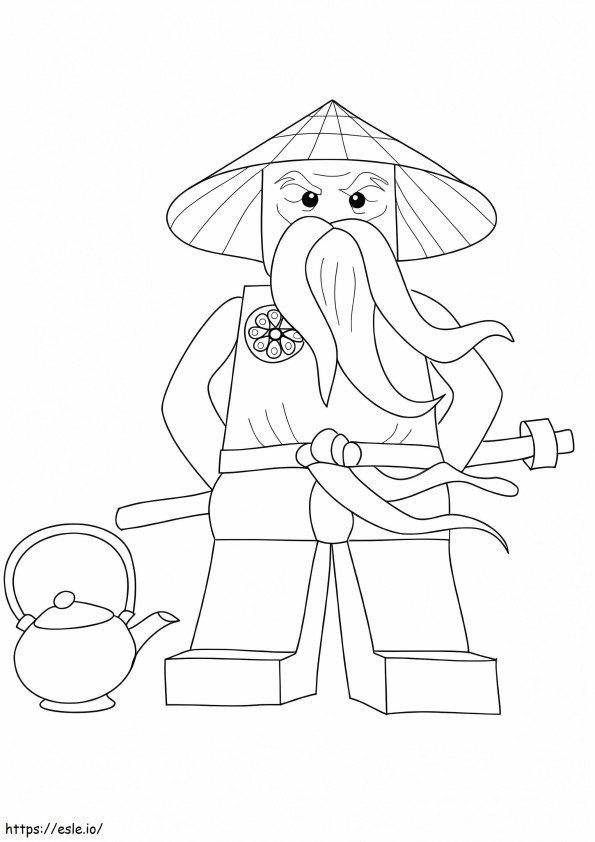 Sensei Wu Ninjago para colorir