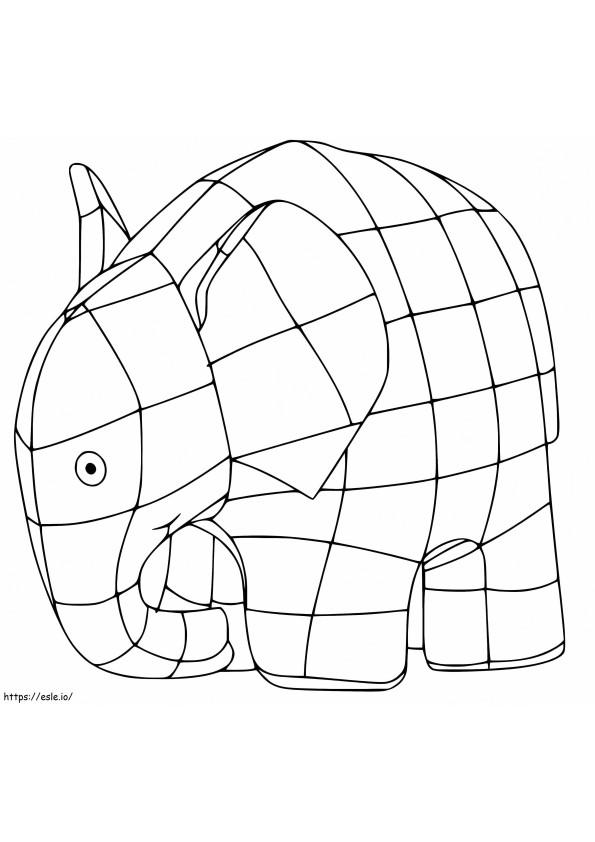 Elmer O Elefante 3 para colorir