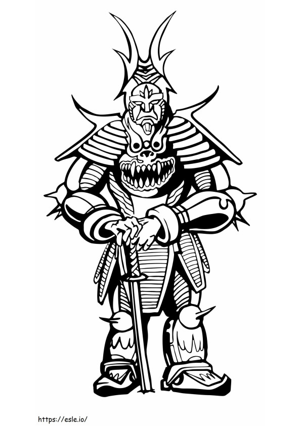 Dessin de samouraï