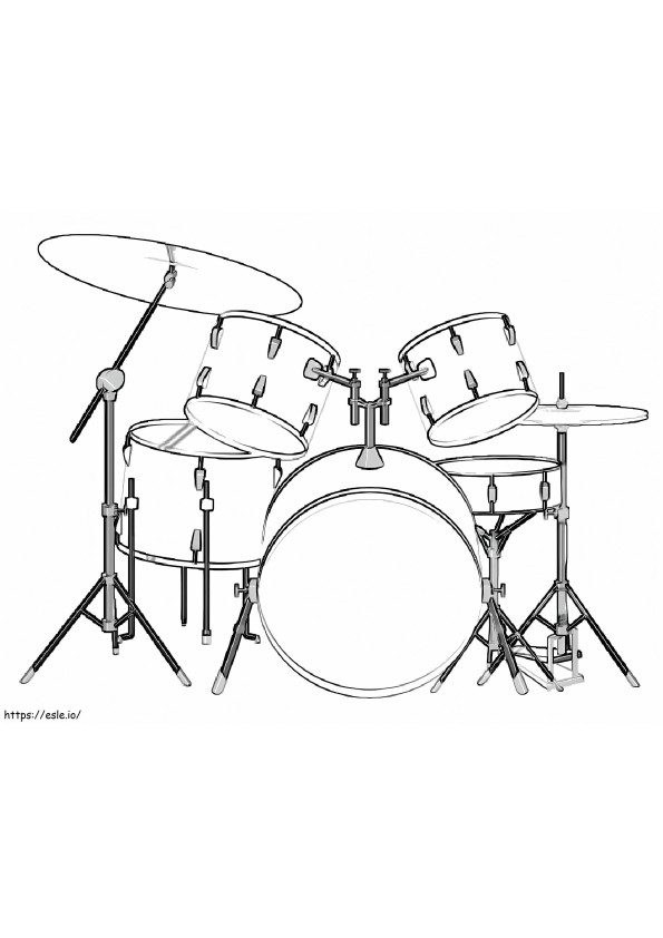 Drum Set coloring page