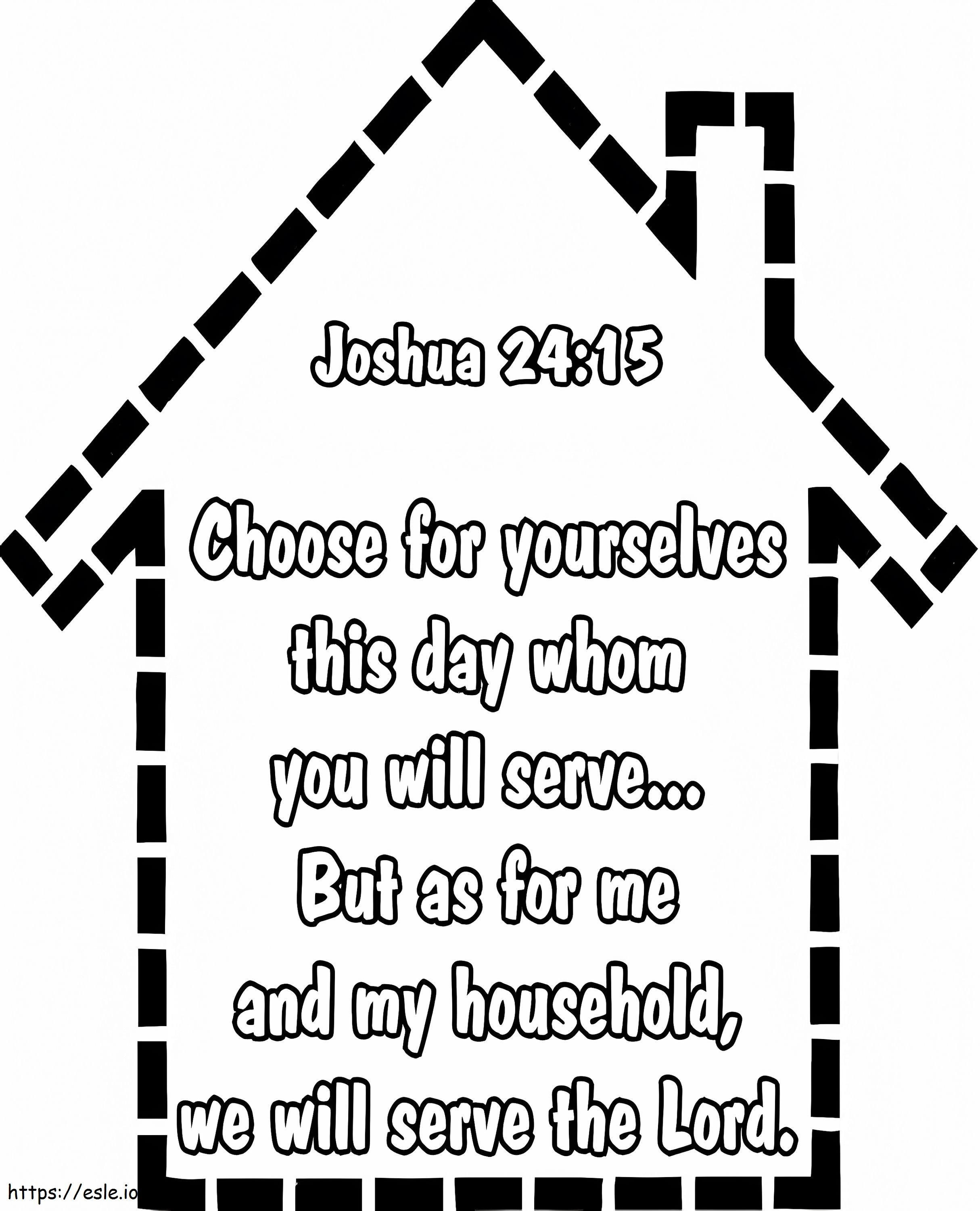 Joshua Bible Phrase coloring page