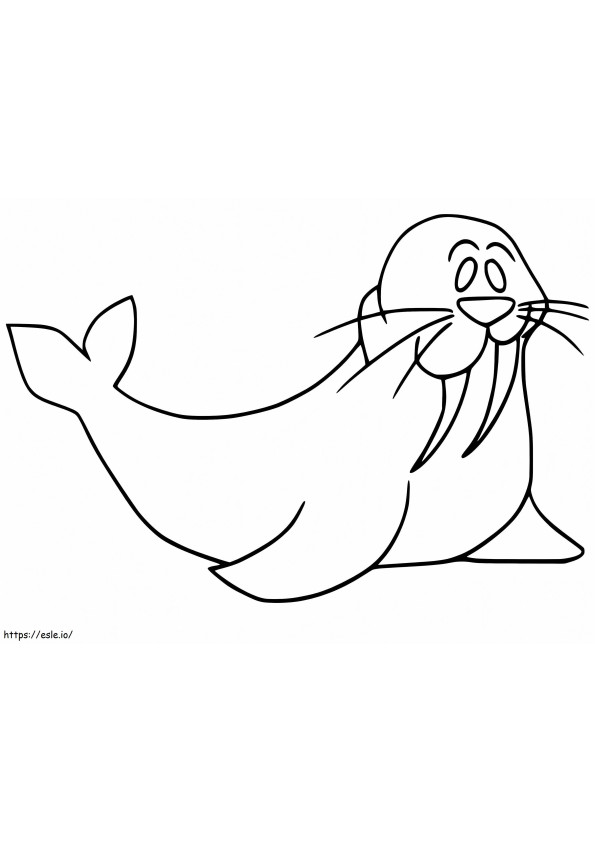 Walrus 1 coloring page