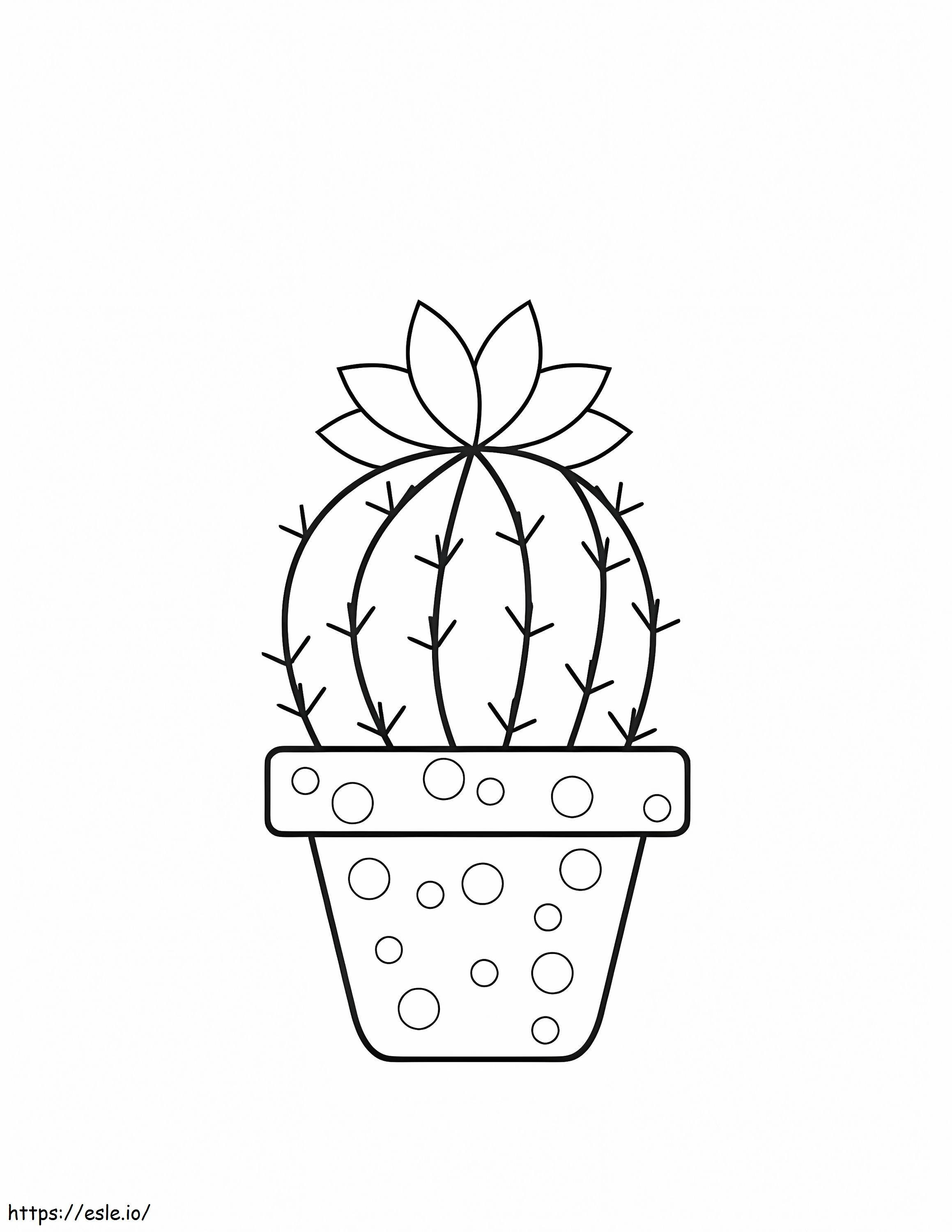 Cactus de bază în ghiveci de colorat