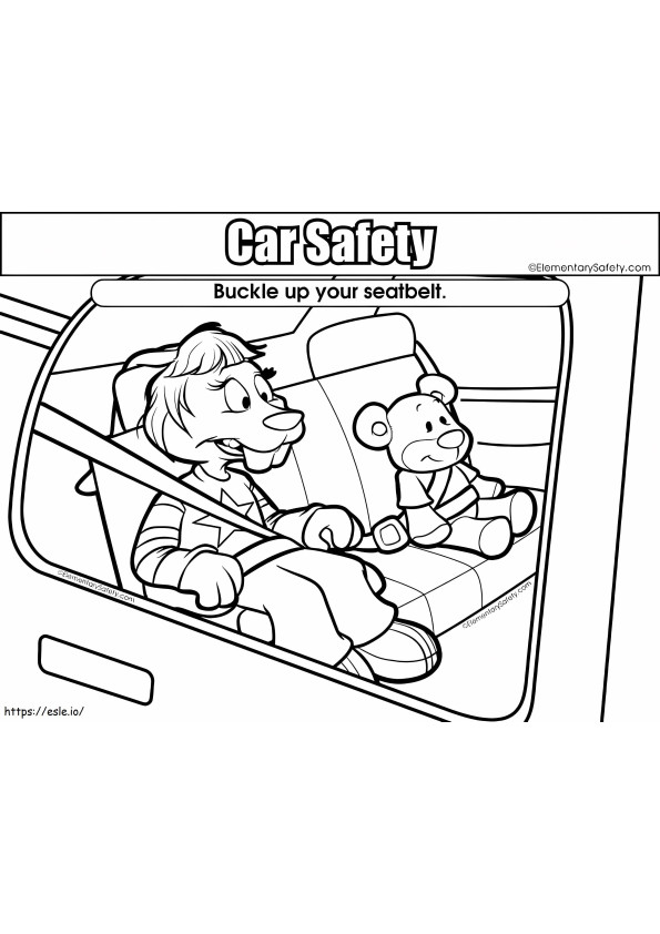 Seatbelt Safety coloring page