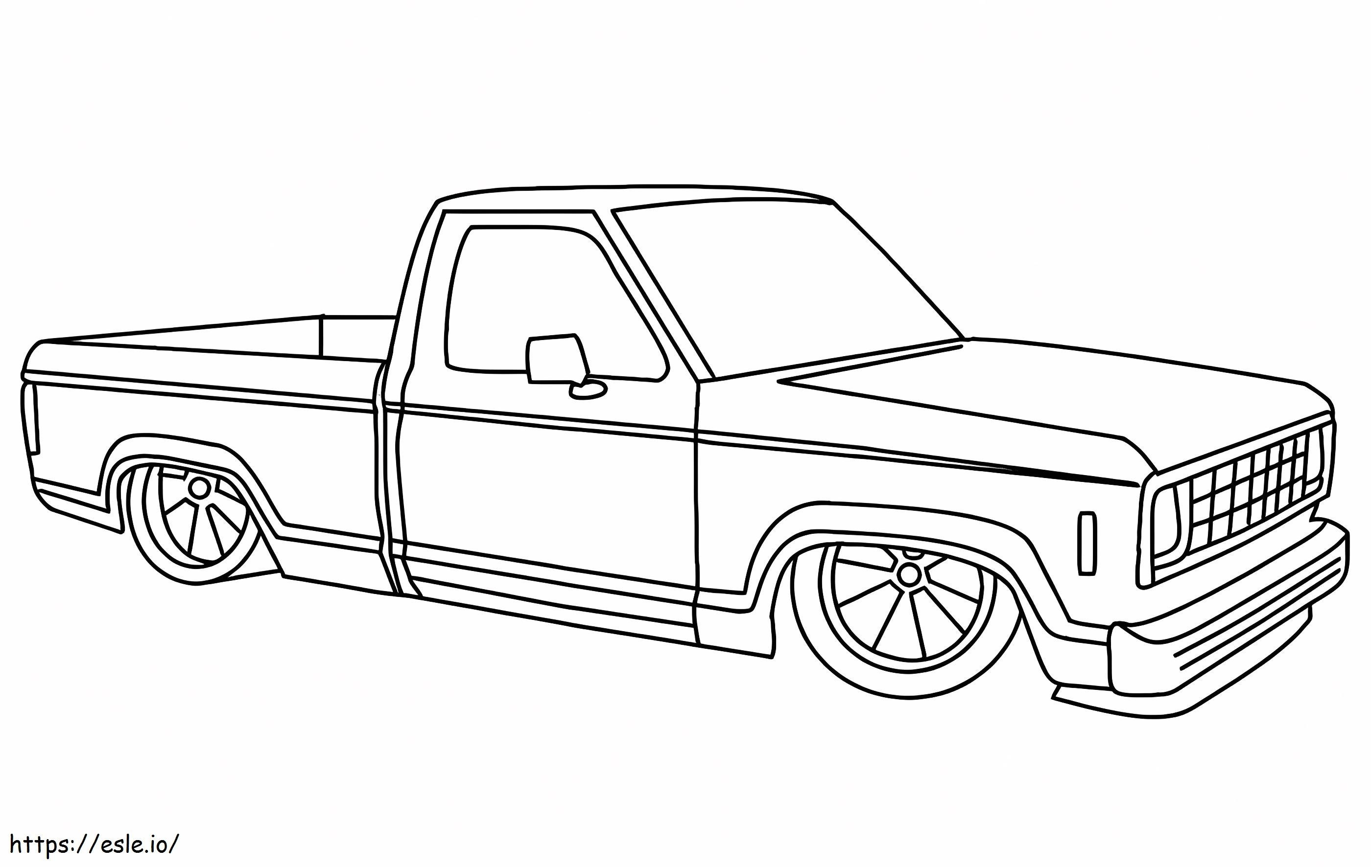 desenho de caminhão rebaixado para colorir