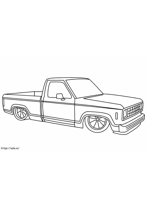 Lowrider Truck coloring page