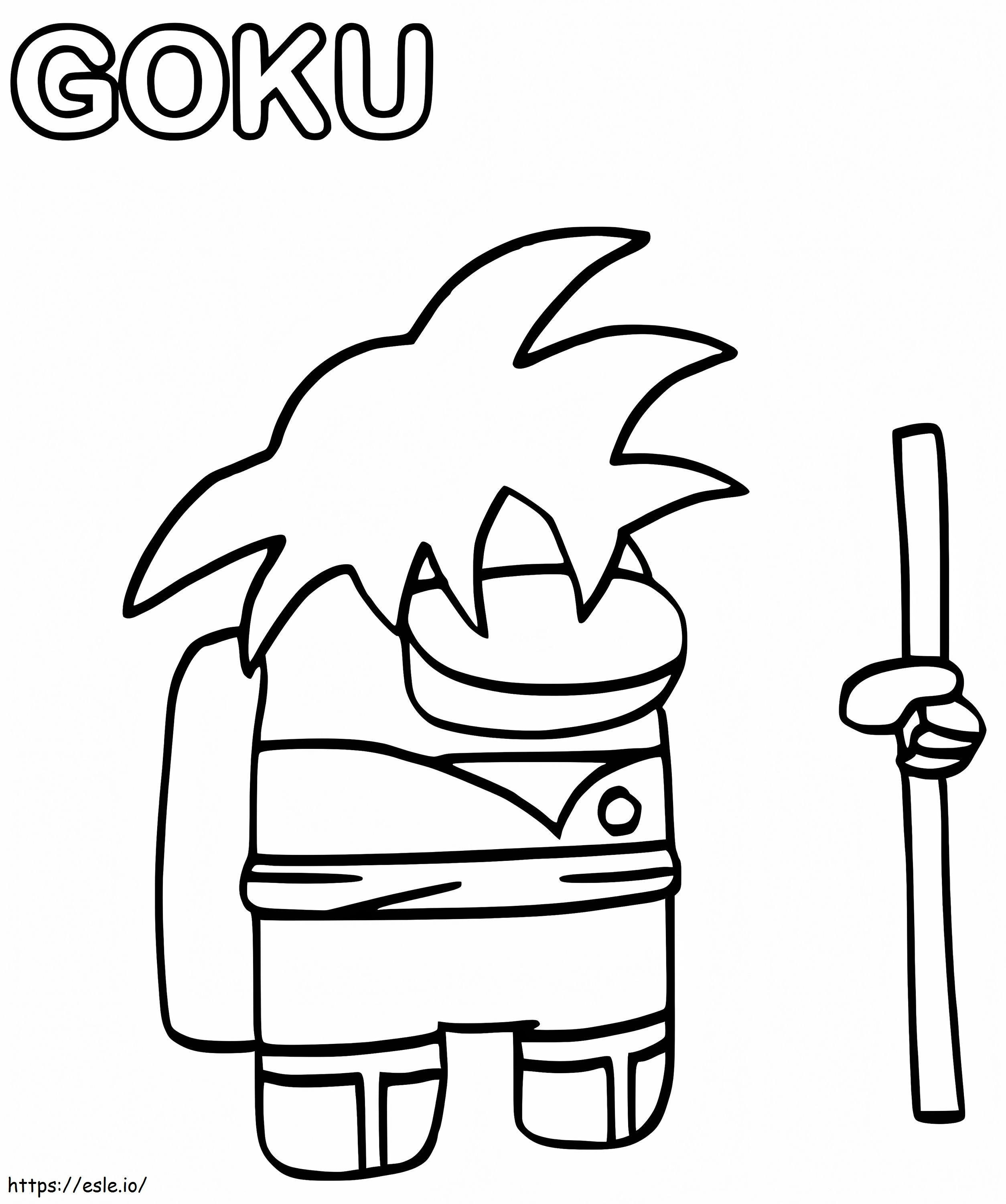 Coloriage Goku parmi nous à imprimer dessin