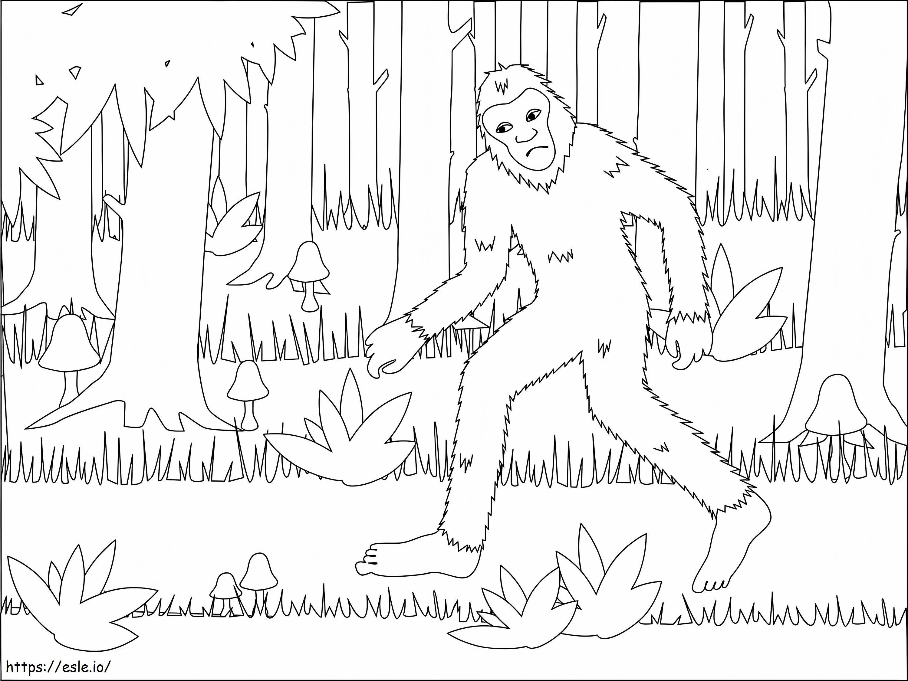 Bigfoot 3 coloring page