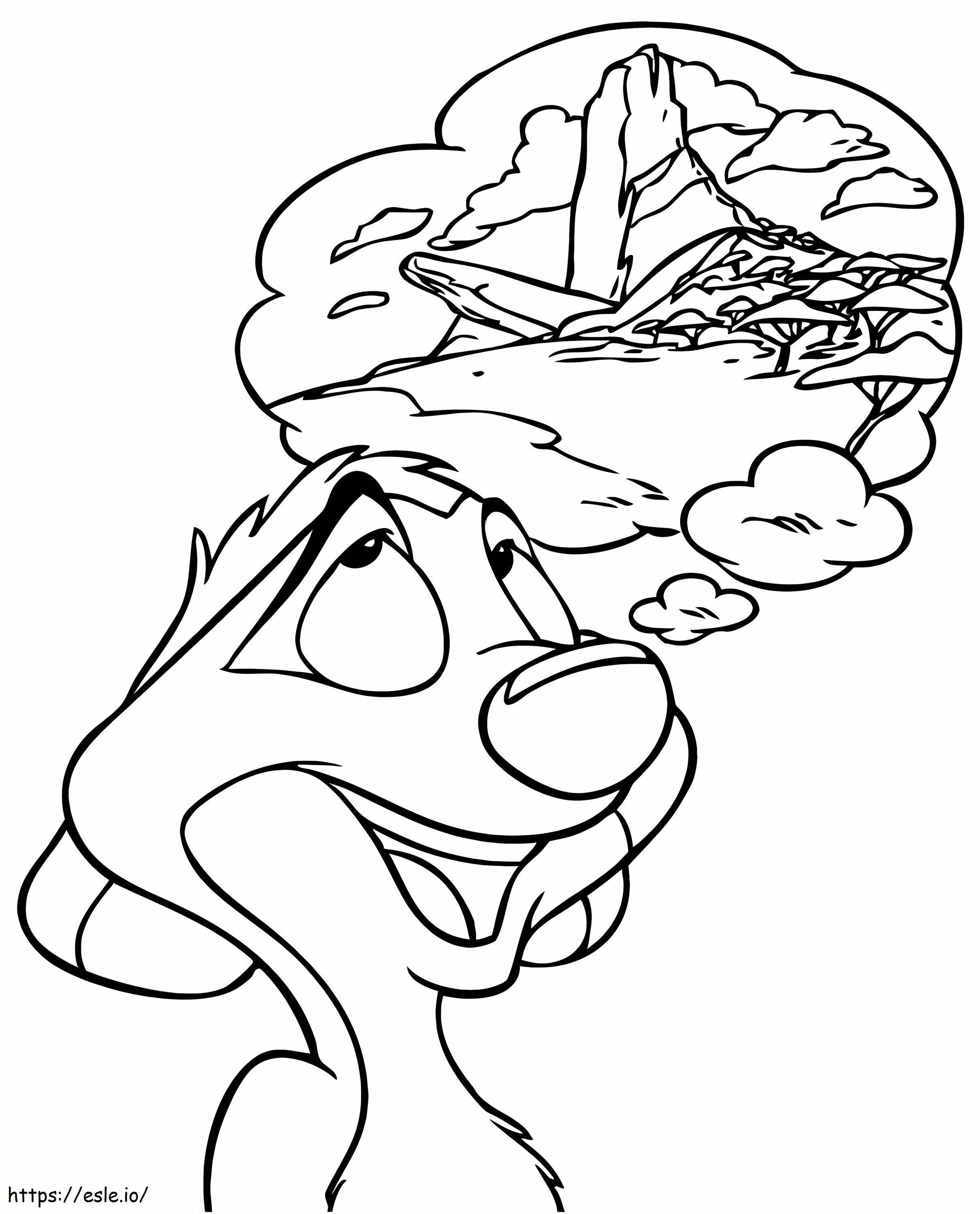 Timon Is Dreaming A4 coloring page