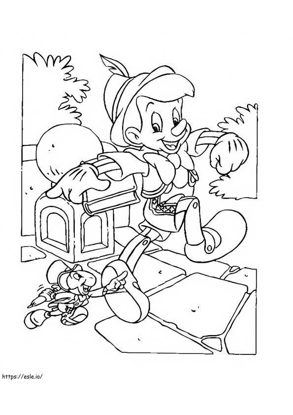 Funny Pinocchio coloring page