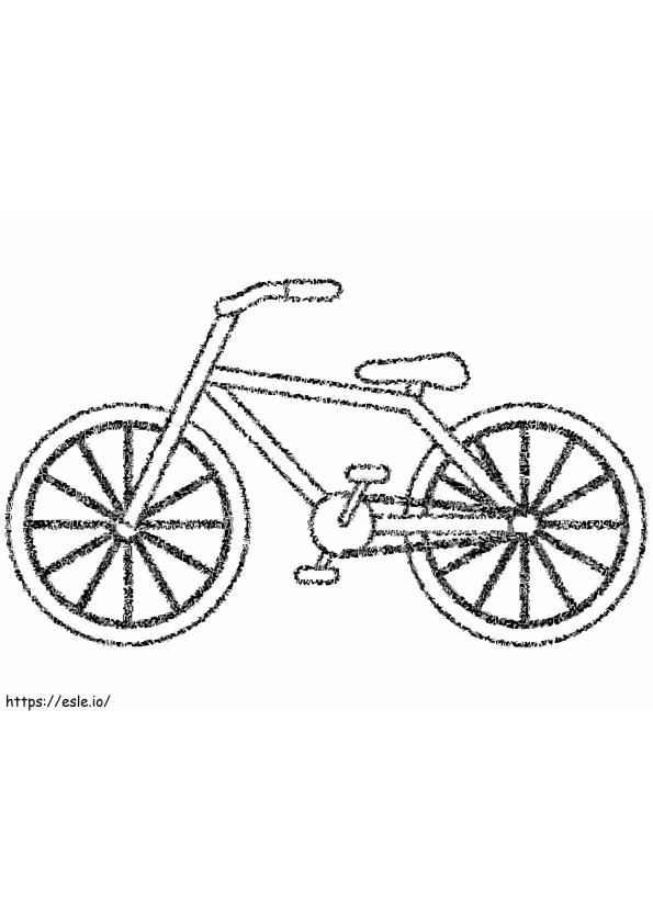 Bicicletta da stampare da colorare