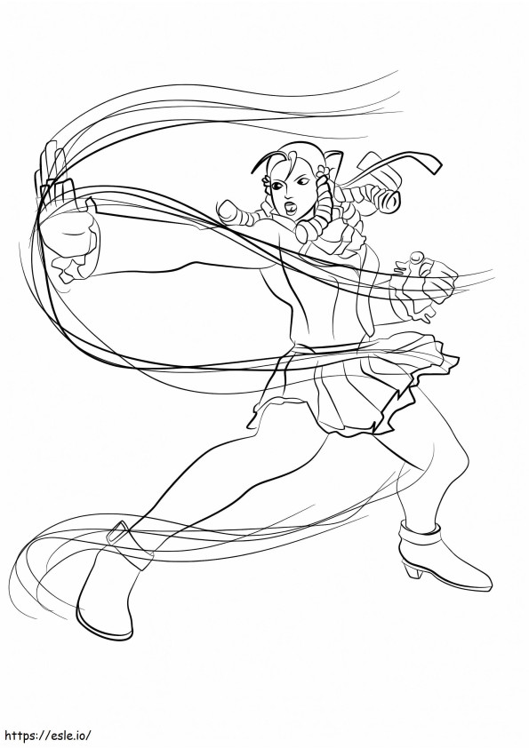 Karin From Street Fighter coloring page