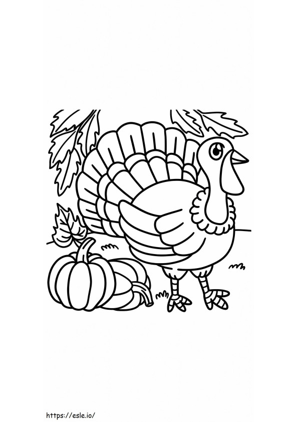 Thanksgiving Turkeys Digital Stamp coloring page