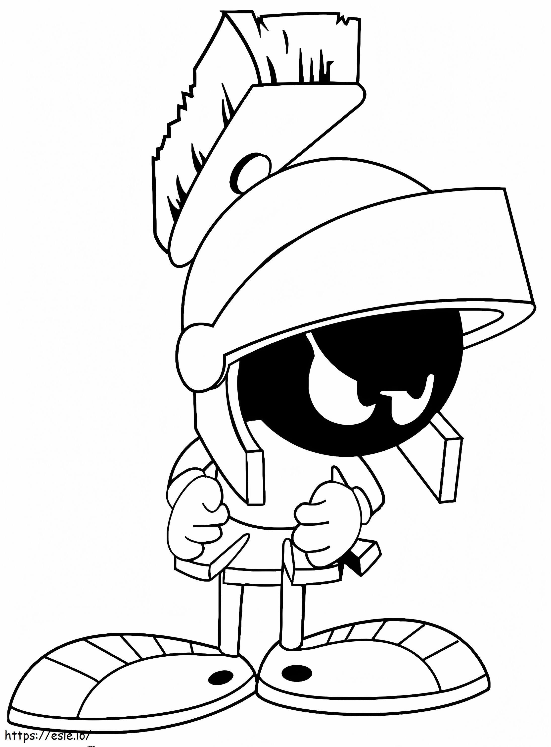 Angry Marvin The Martian coloring page