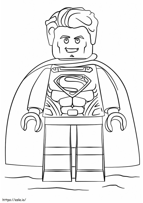 Coloriage  Lego DC Superman A4 à imprimer dessin