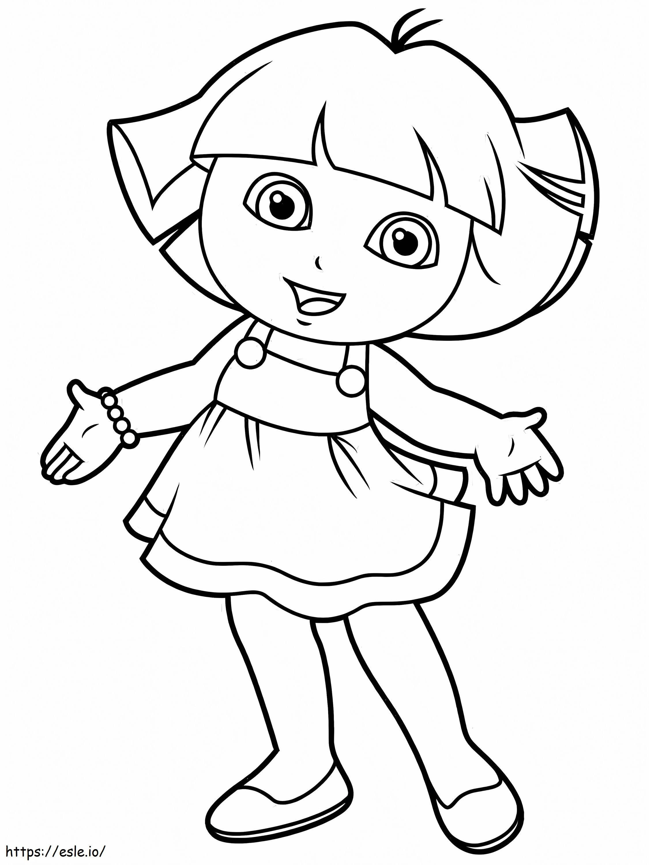 adorável Dora para colorir