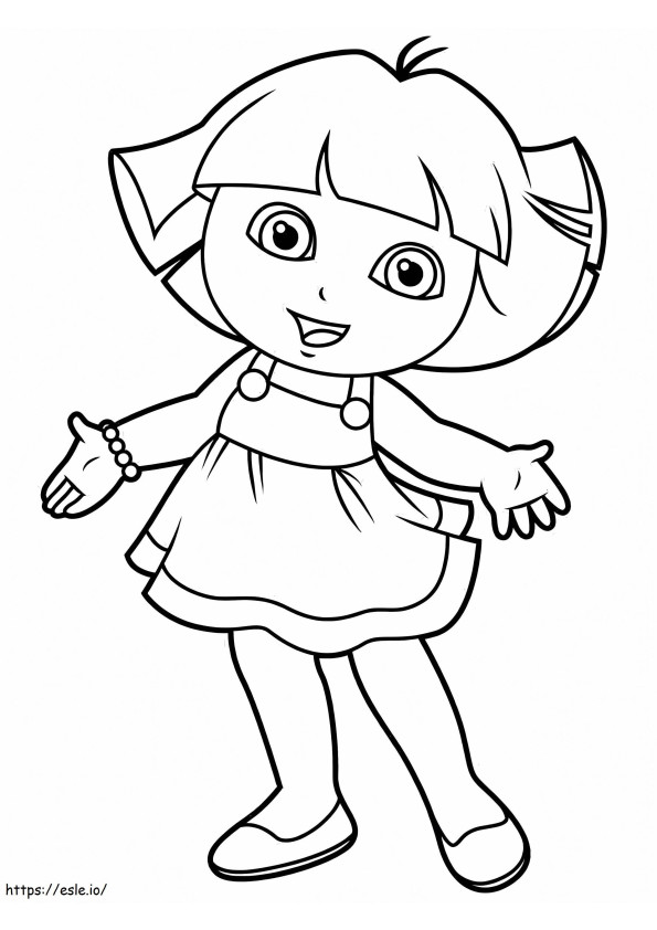 Lovely Dora coloring page