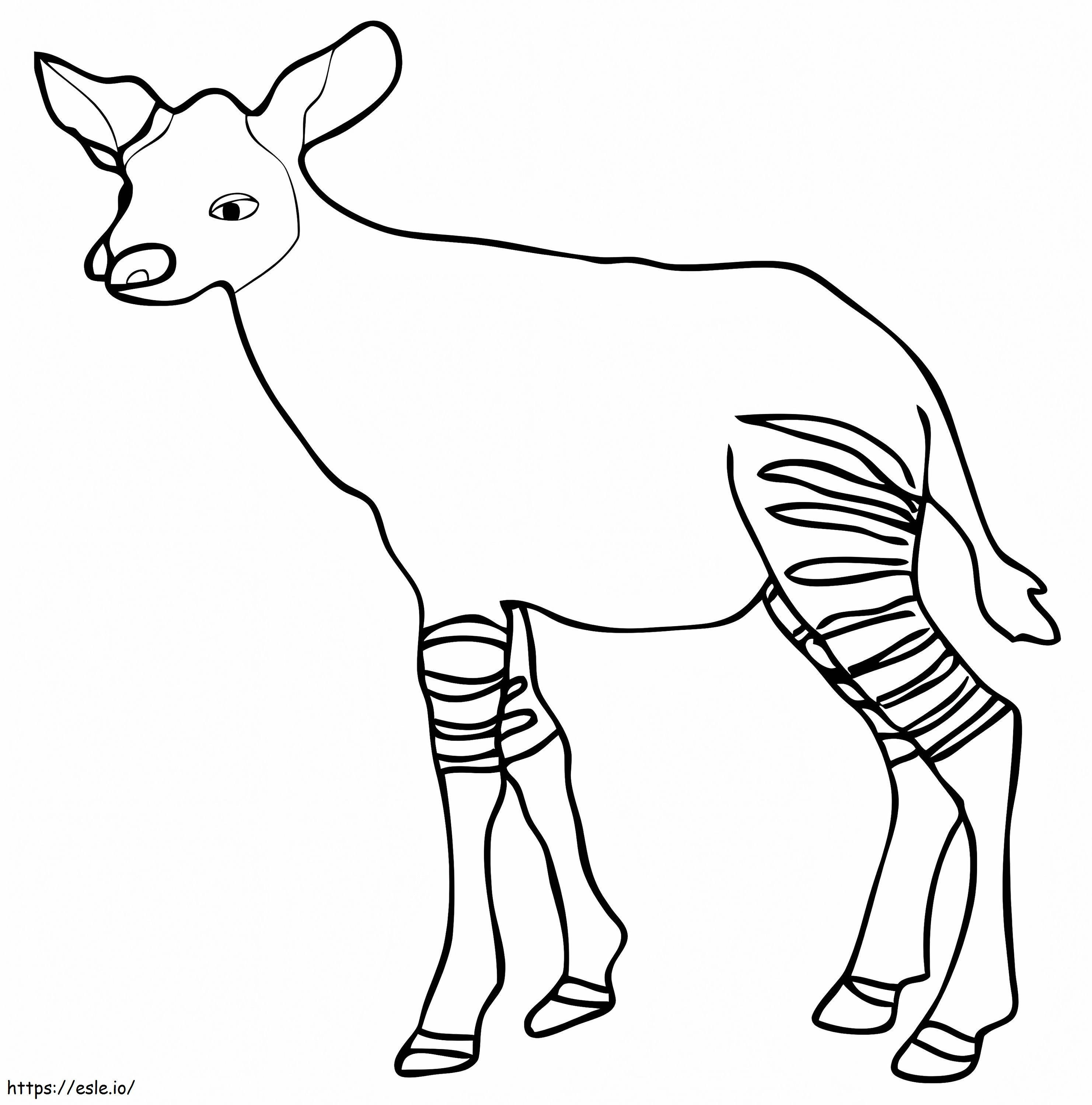 Piccolo Okapi da colorare