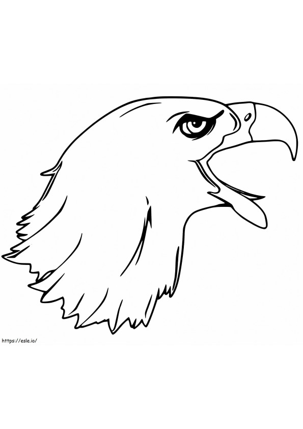 Cabeza de águila calva para colorear