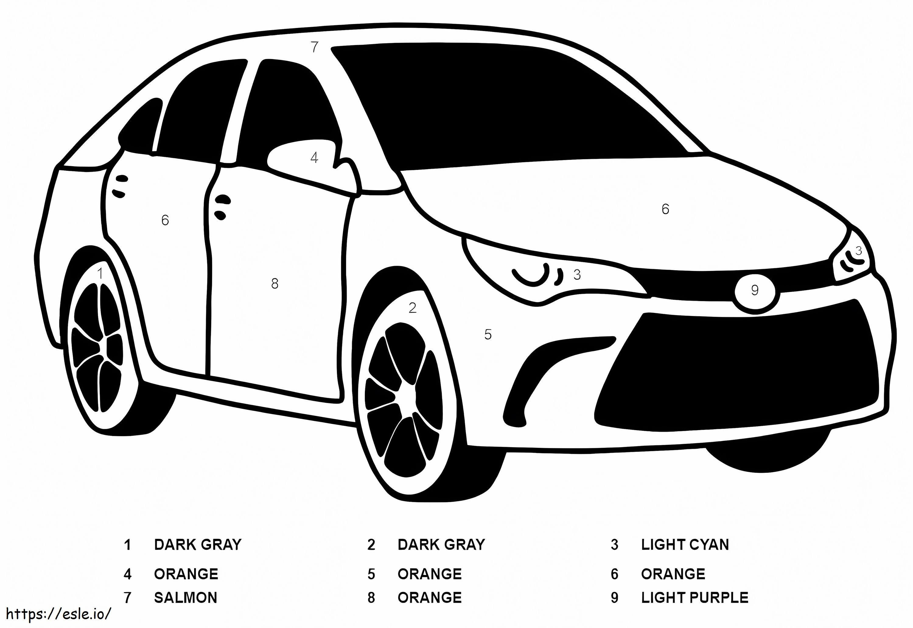 Toyota Camry Farbe nach Nummer ausmalbilder