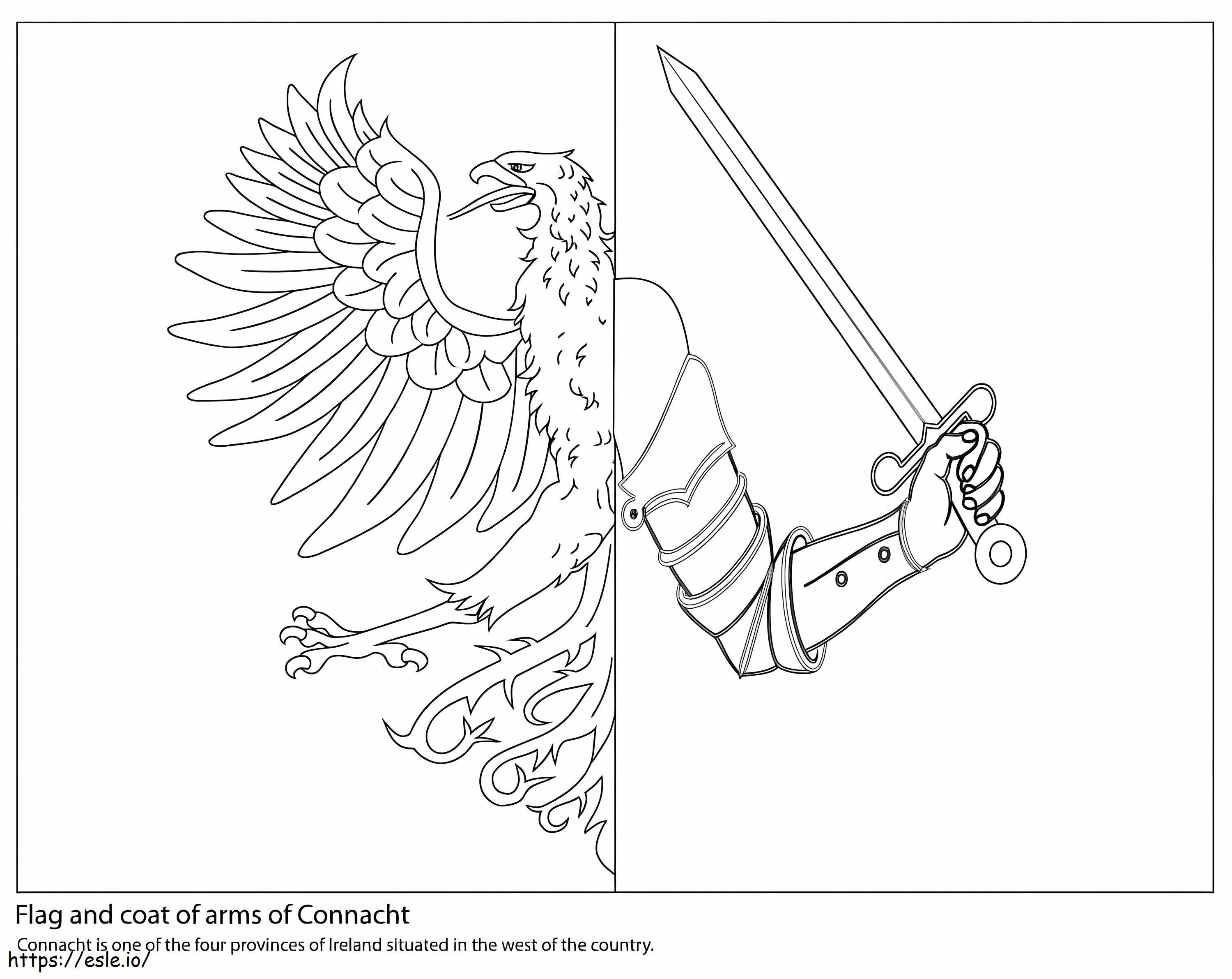 コナハトの旗 ぬりえ - 塗り絵