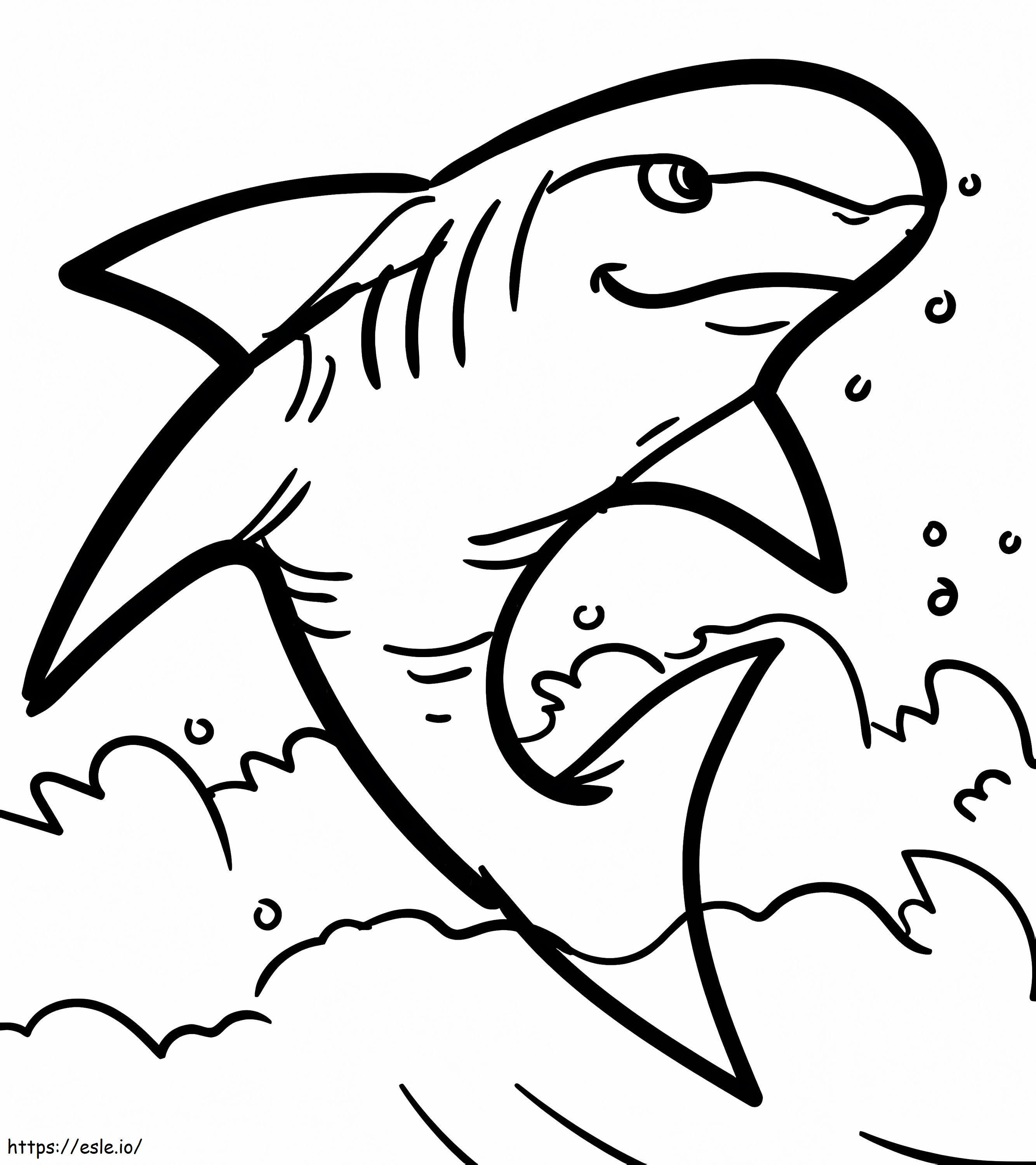 Cool Shark coloring page