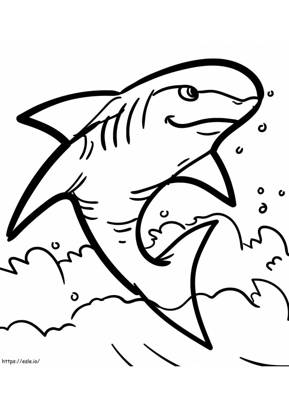 Coloriage Requin cool à imprimer dessin
