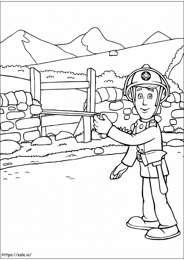 Fireman Sam 19 coloring page
